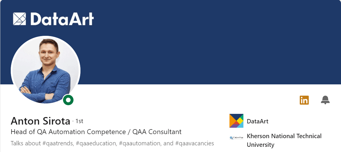 Exemplary Screenshot from LinkedIn Social Media