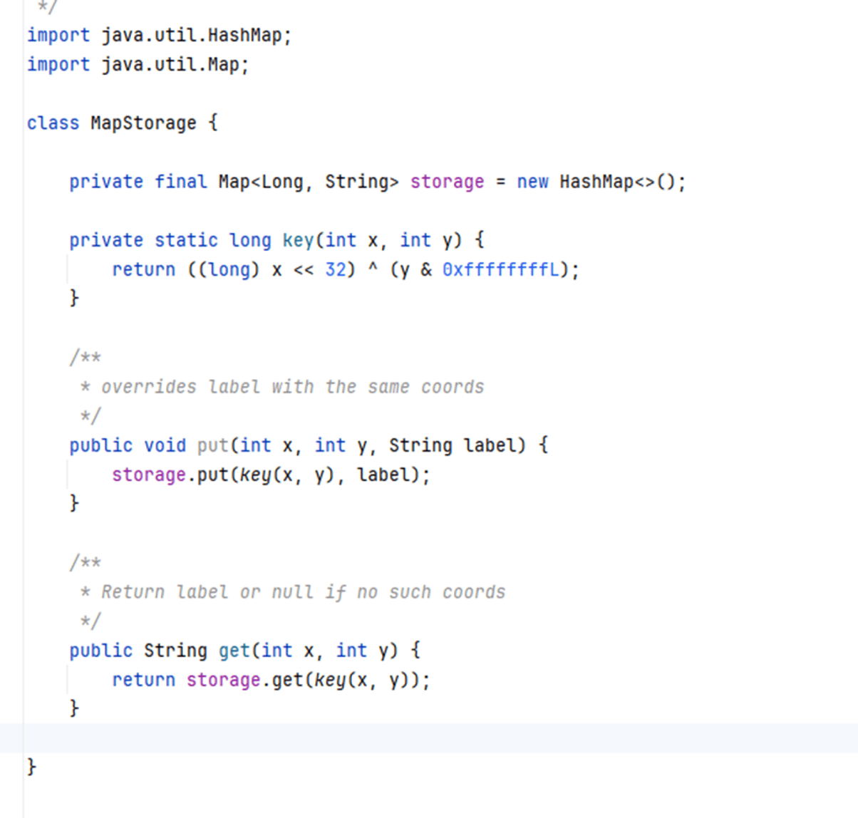 Exemplerary Code Screenshot