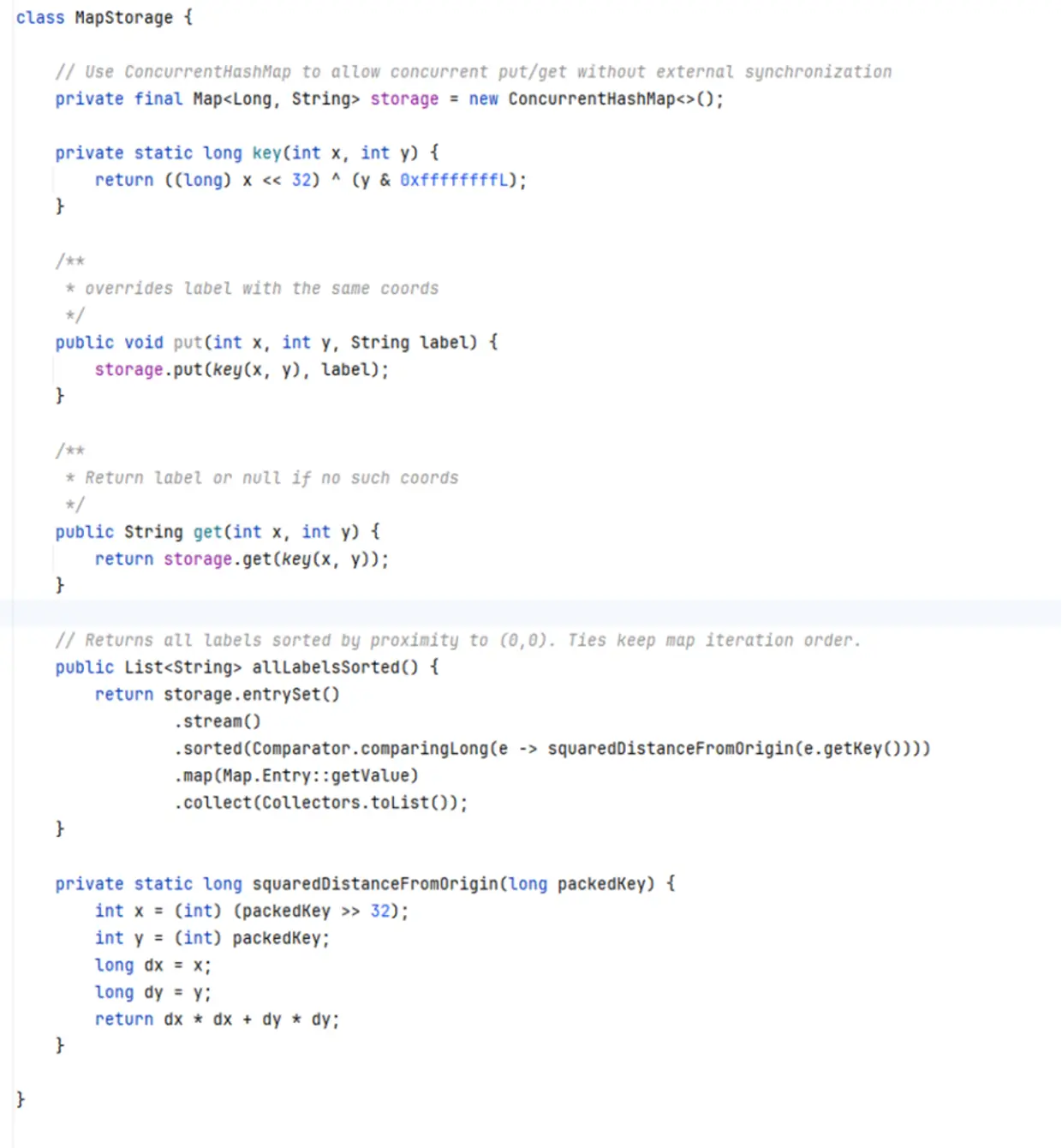 Exemplerary Code Screenshot