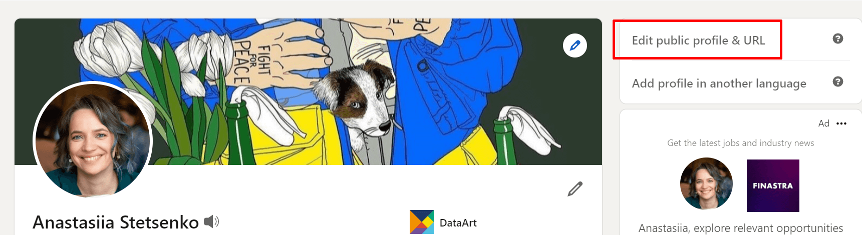 Exemplary Screenshot from LinkedIn Social Media