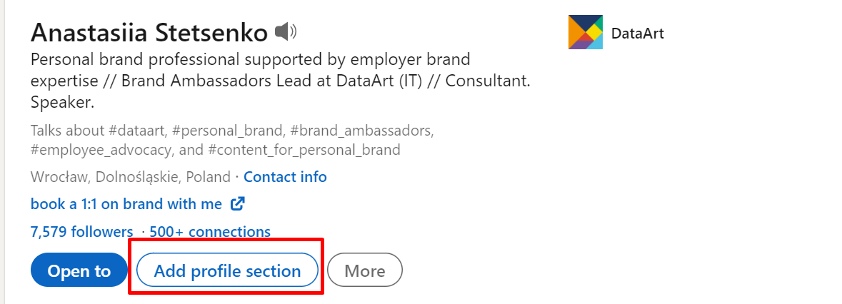 Exemplary Screenshot from LinkedIn Social Media