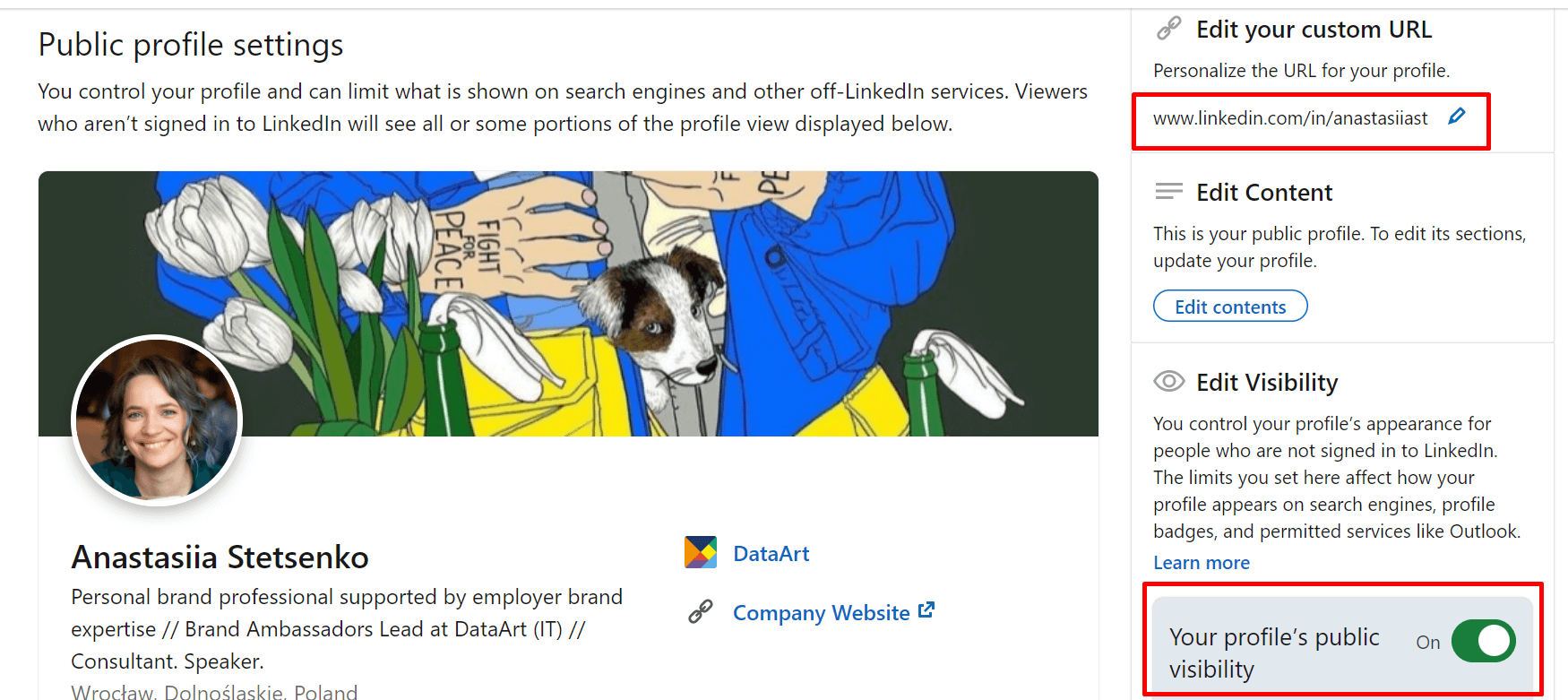 Exemplary Screenshot from LinkedIn Social Media